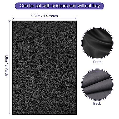 PATIKIL PU Faux Leather Fabric Nappa Grain 2 Yards Length 72"x54"x0.05" Soft Synthetic Leather Material Sheets 1.2mm Thick for Bags DIY Crafts, Black - color: Black, size: 54"x72"x0.05"