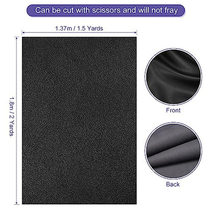 PATIKIL PU Faux Leather Fabric Nappa Grain 2 Yards Length 72"x54"x0.05" Soft Synthetic Leather Material Sheets 1.2mm Thick for Bags DIY Crafts, Black - color: Black, size: 54"x72"x0.05"