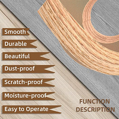 GSCIT Club Red Oak Edge Banding, 7/8 inch x 500ft roll of Veneer Edge Banding Preglued Flexible, Wood Tape Banding for Cabinet Repair Plywood - color: Red Oak, size: 7/8"x 500ft
