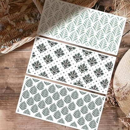 OLYCRAFT 3 Sheets/Set Rub on Transfers Leaf Backround Furniture Transfer 12x6 Inch Rub on Decals Sticker Self-Adhesive Waterproof Decals with Scraper for Wood Glass Porcelain Dressers Home Decor - style: Leaves
