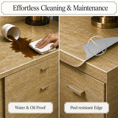 Very Berry Sticker Gold Peel and Stick Wallpaper (15.7" x 118", 1 Pack) - color: Gold, size: 15.7" x 118"