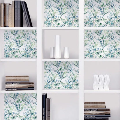 Main Street Peel and Stick Wallpaper Sheets, Eucalyptus, 24-Pack - style: Eucalyptus