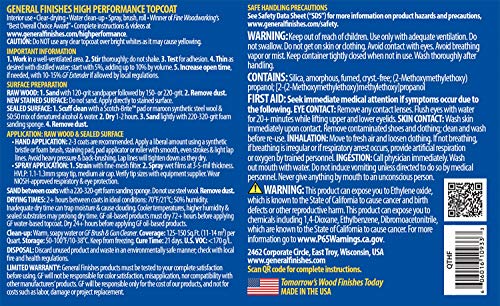 General Finishes High Performance Water Based Topcoat, 5 Gallon, Flat - color: Flat, size: 5 Gallon