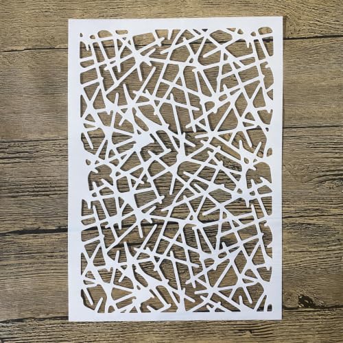 TIAMECH A4 Reusable Abstract Twig Branch Stencil for Painting - color: Abstract Twig Branch