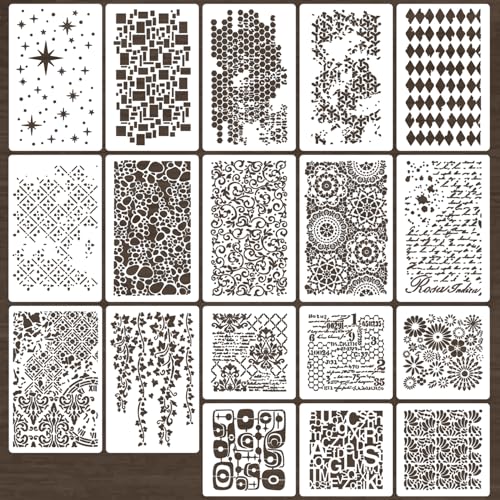 Stencils for Crafts Reusable Texture Stencils - style: Cubist