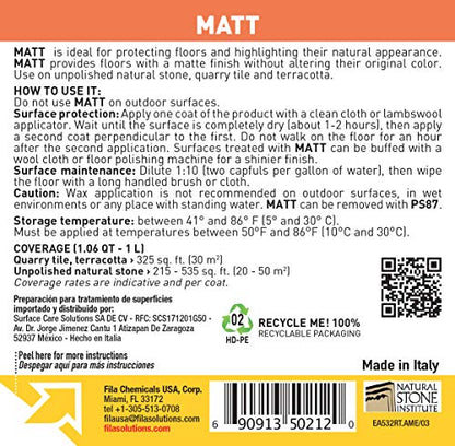 FILA Surface Care Solutions MATT Matte Liquid Wax, 1 L