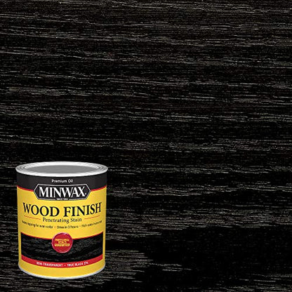 Minwax Wood Finish, True Black, 1 Quart - color: True Black, size: 0.25 Gallon