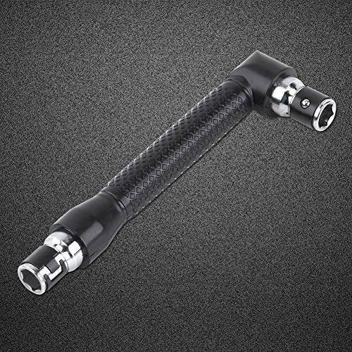 1/4 Inch Hex Socket Wrench, L Shape Double Head Wrench for Bits, with Comfortable Grip for Home Garage Workshop Use