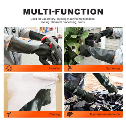 North Tower Heavy-Duty Latex Chemical Resistant Gloves,Long Rubber Gloves ﻿ - size: 22”