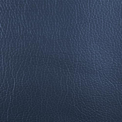 Marine Vinyl Upholstery Faux Leather Fabric, 1 Yard Navy Blue - color: Navy Blue, size: 1 Yard 55" x 36" (Pre-cut)