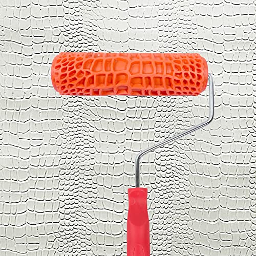 Nichiyo 7'' Texture Roller DIY Decorative Art Pattern Paint Roller Rubber Roller for Walls, Furnitures and Floors Decoration(EG324T) - color: EG324T