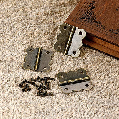 40Pcs 1 Inch Antique Cabinet Hinges Jewelry Box Hardware for Wooden Boxes - color: K6_1