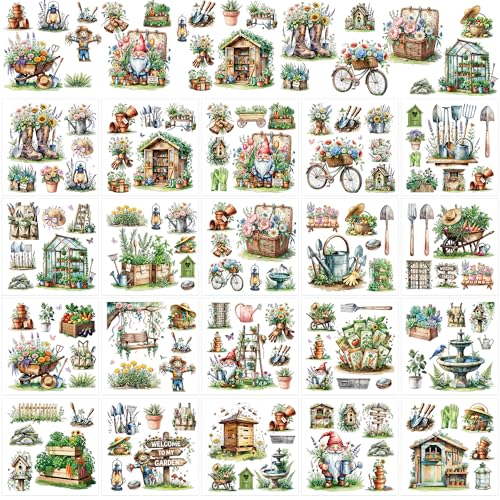 Flower Rub on Transfers for Crafts, Furniture Transfer Stickers - style: Vintage Garden
