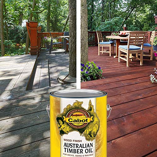 Cabot Australian Timber Oil Wood Stain and Protector, Honey Teak, 1 Quart - color: Honey Teak, size: Quart