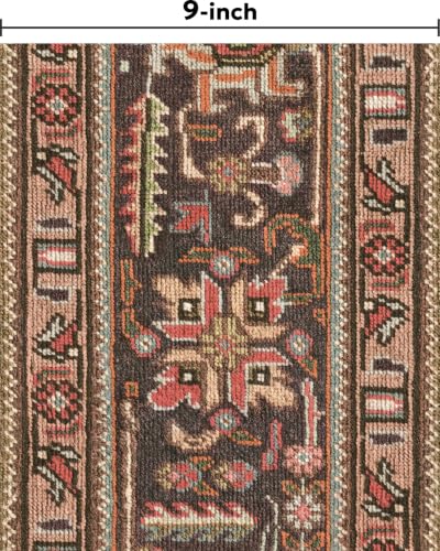 Tribal Geometric Brown Peel and Stick Wallpaper Removable Boho 9in×19.7ft - color: Tribal Brown