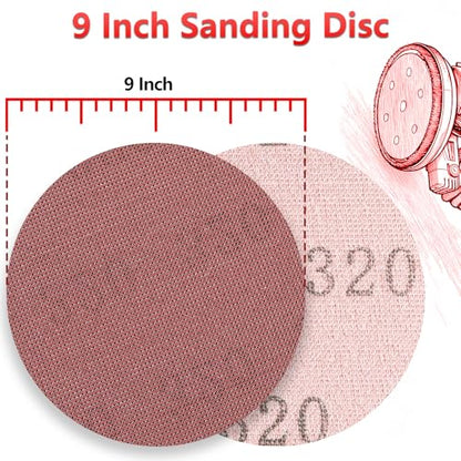 25 Pcs 9 Inch Mesh Sanding Disc for Drywall Sander 320 Grit - style: 9 Inch