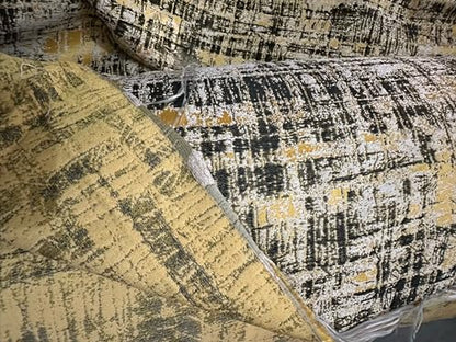 OctoRose Thick Linen Tweed Yellow, 1 Yard (36x110 inch) Upholstery Sewing Fabrics for Sofa, Futon, Box Cushion, Daybed Mattress, Bench, Ottoman Cut by The Yard (Tweed-Yellow, 1 Yard) - color: Tweed-yellow
