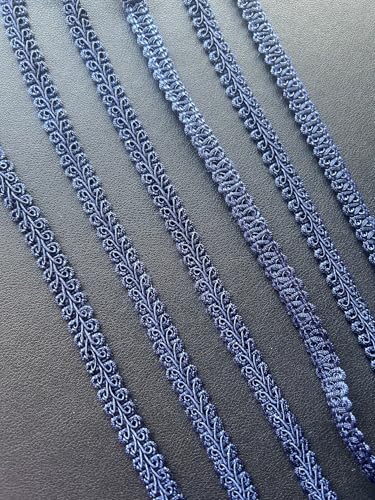 10 Yards Navy Blue Braid Lace Trim 0.4 Inch Woven Fabric Lace Trim for Sewing Costume Home Decor DIY Craft