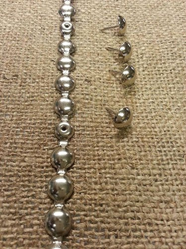 B.C. Upholstery Nailhead Trim with Matching Nails - Nickel - 150 ft (50 yds) - color: Finish: Nickel