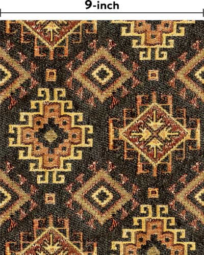 Tribal Geometric Black Peel and Stick Wallpaper Removable Boho 9in×19.7ft - color: Tribal Black