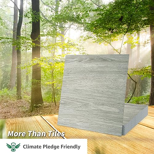 Art3d 30-Pack Peel and Stick Floor Tiles (30 Sq.Ft), White-Washed Oak - color: White-Washed