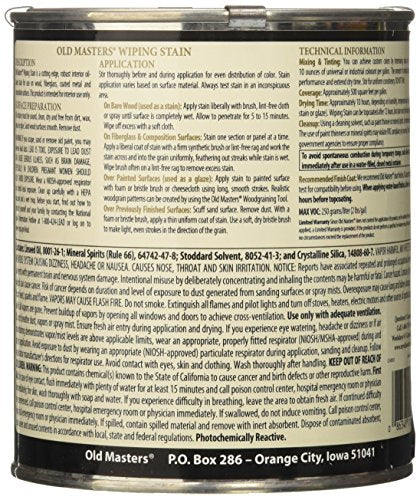 Old Masters 11104 WIP Stain, Neutral Tint Base - color: Neutral Tint Base, size: 1 Quart