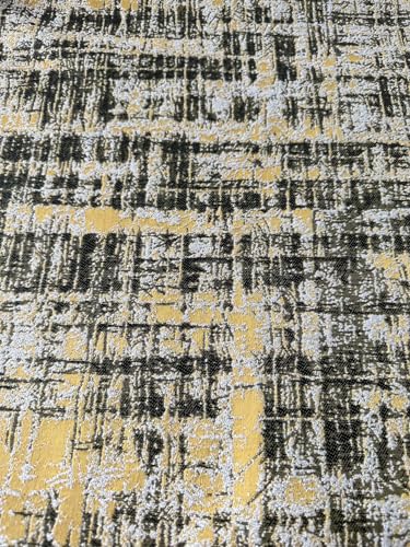 OctoRose Thick Linen Tweed Yellow, 1 Yard (36x110 inch) Upholstery Sewing Fabrics for Sofa, Futon, Box Cushion, Daybed Mattress, Bench, Ottoman Cut by The Yard (Tweed-Yellow, 1 Yard) - color: Tweed-yellow