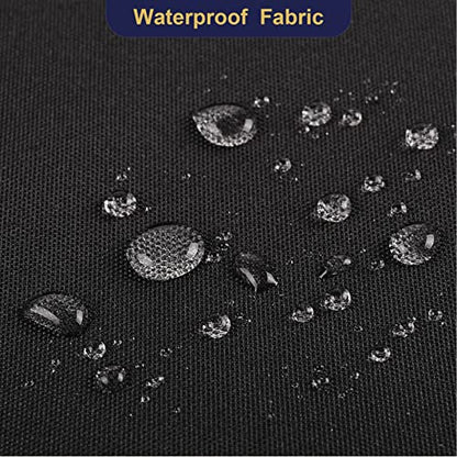 Waterproof Canvas Fabric by The Yard 600D Upholstery Outdoor Fabric 58”W - color: Black, size: 15 Yards 58" x 540"