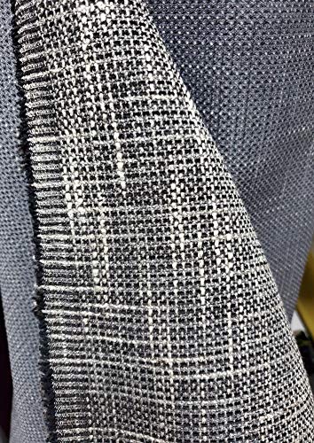 Dark Grey Modern Woven Tweed Upholstery Fabric by The Yard