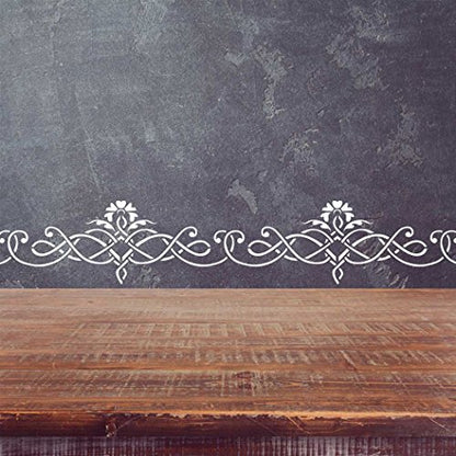 Wall Border Elegant Classic Stencil Pattern 097 Reusable Template for DIY Wall Decor