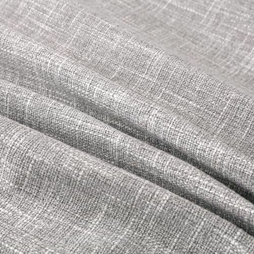 OctoRose Thick Linen-Silver, 1 Yard (36 x59 inch) Upholstery Sewing Fabrics for Sofa, Futon, Box Cushion, Daybed Mattress, Bench, Ottoman Cut by The Yard (Linen-Silver, 1 Yard) - color: Linen-silver