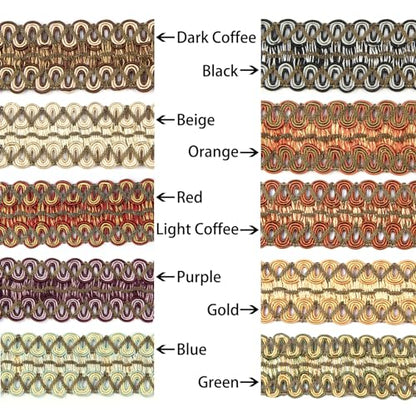 BEL AVENIR Braid Trim 2 inch 6.8 Yards Boho Style Woven Fabric Trim - color: Purple