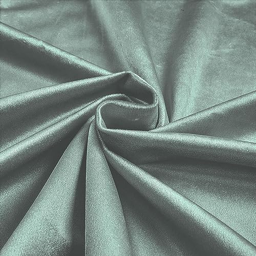 58/59" Wide Upholstery Royal Velvet Fabric, 100% Polyester Upholstery Fabric (1 Yard, Grey) - color: Grey