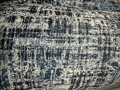 OctoRose Thick Linen Tweed Blue, 1 Yard (36x110 inch) Upholstery Sewing Fabrics for Sofa, Futon, Box Cushion, Daybed Mattress, Bench, Ottoman Cut by The Yard (Tweed-Blue, 1 Yard) - color: Tweed-blue