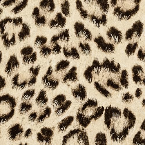 HueBurst Leopard Peel and Stick Wallpaper 17.3"x120" Cheetah Contact Paper Self Adhesive Brown Wallpaper Removable Waterproof Art DIY Wall Decor for Bedroom Living Room (14.4sq.ft.) - size: 17.3" x 120"