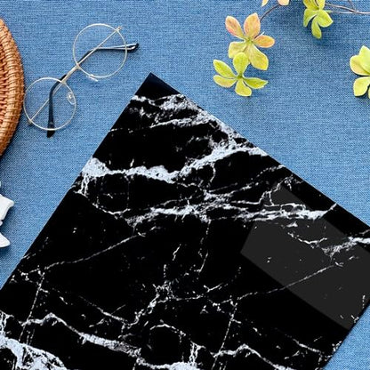 Haimin 3D Wall Panels Peel and Stick Marble Tile Look 10 Pack Waterproof - color: Black-JGH
