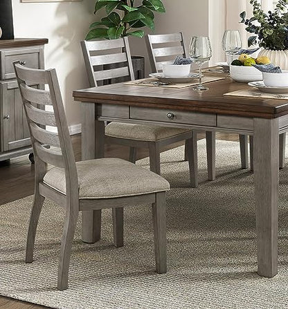 Dining Table Set with Chairs, Kitchen Dining Room Tables Chair,A151 - color: A9, Gray Wood