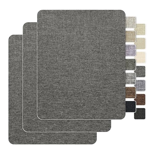 BESEZX Linen Fabric Repair Patch Upholstery Patch 3 PCS 9 * 11 Inch - color: Dark Grey, size: 9*11 inch