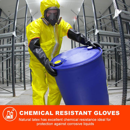 North Tower Heavy-Duty Latex Chemical Resistant Gloves,Long Rubber Gloves ﻿ - size: 18“