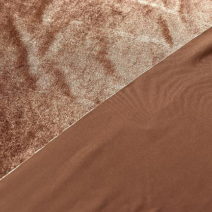 Stretch Velvet Fabric by The Yard for Apparel,Sewing,Crafting,Full Dress 93% Polyester 7% Spandex 63" Wide (Light Brown,2Yards) - color: Brown, size: 2 Yards