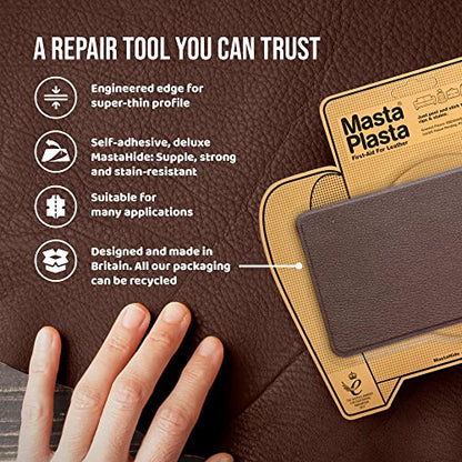 Premium Self Adhesive Leather Patch for Couch, Car Seat – Black 8in×4in - color: A Black Leather, size: 8in x 4in