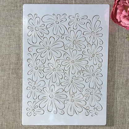 TIAMECH A4 Reusable Daisy Stencil for Painting - style: Daisy Flower