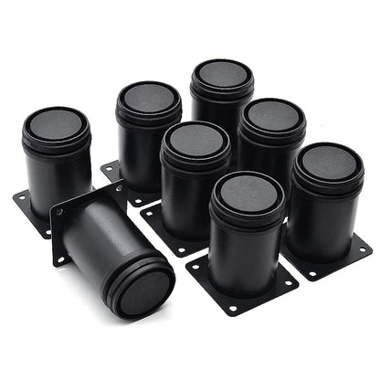Stainless Steel Adjustable Furniture Legs 3 Inch - Black - 8pcs - color: Black, size: 3"