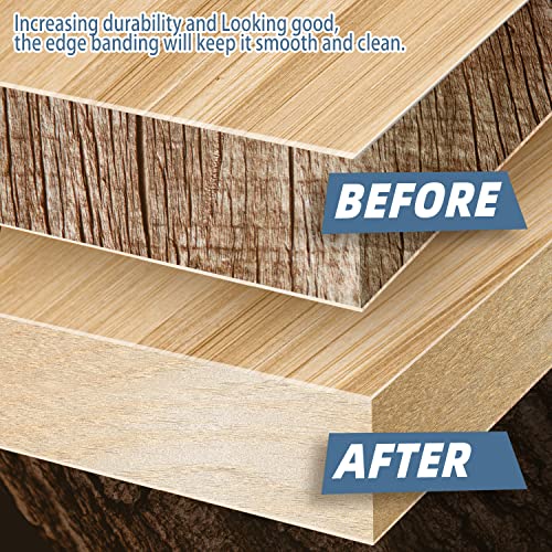 Birch Edge Banding, 1/2 inch x 25ft roll of Veneer Edge Banding Pre-glued Flexible, Wood Tape Banding for Cabinet Repair Furniture - color: Birch, size: 1/2"x 25FF