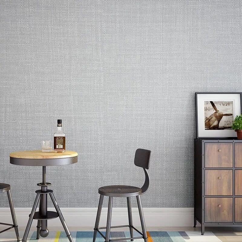 Gray Grasscloth Peel and Stick Wallpaper Self Adhesive 17.8"x118"