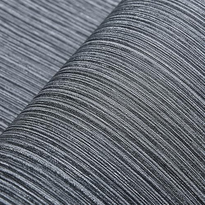 Haimin Grasscloth Wallpaper Textured 24in X 393in Fabric Contact Paper Gray Wall Paper Textured Linen Wallpaper Peel and Stick Self-Adhesive Thick Vinyl Embossed Film Wallpaper (Gray) - color: Gray and Black