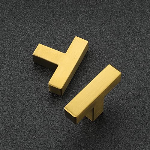 Ravinte Gold Cabinet Pulls, 10 Pack Single Hole Kitchen Cabinet Handles - size: Single Hole