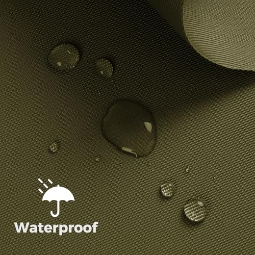 Waterproof Nylon Fabric 420D Twill Fabric by the Yard 58x180 Inch Amy Green - color: Army Green, size: Pre Cut 5 Yard