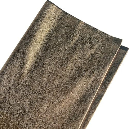Metallic Leatherette Fabric Sold by The Yard Shiny Faux Leather Crafting Soft Faux Leather Fabric for Home Upholstery Bags Wallets Making, Golden Brown - color: Golden Brown