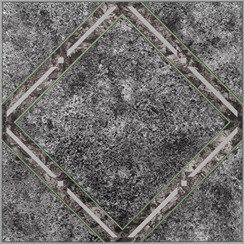 Nexus Self Adhesive 12-Inch Vinyl Floor Tiles, 20 Tiles, 12 x 12 in - color: Metallic Marble Diamond, style: Marble look